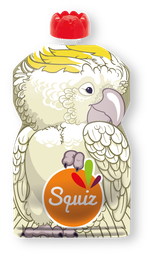 [A001AD001CFSBC] Gourde compote rechargeable écologique - Série Australie - Cacatoes